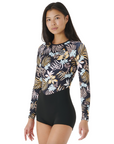 Rip Curl Women's G Bomb L/S Front Zip Boy Leg Springsuit Black / Black - Booley Galway