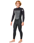 Rip Curl Men's Omega 3/2 Back Zip Steamer Black - Booley Galway