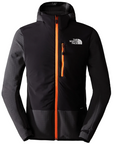 Men's Dawn Turn Hybrid Ventrix Hooded Midlayer - Asphalt Grey / TNF Black / Shocking Orange