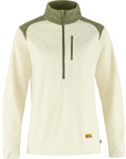 Fjallraven Women's Vardag Lite Fleece Chalk White / Light Olive - Booley Galway