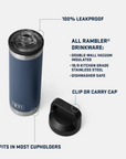 Yeti Rambler 18 oz Chug Cap Bottle - Booley Galway