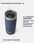 Yeti Rambler 10 oz MagSlider Tumbler Navy - Booley Galway