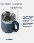 Yeti Rambler 10 oz MagSlider Stackable Mug - Booley Galway
