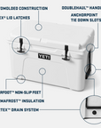 Yeti Tundra 45L Cool Box White - Booley Galway