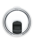 Clear lid with black YETI logo on a white background
