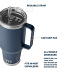 Yeti Rambler 42 oz Straw Mug Booley Galway - Booley Galway