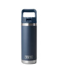 Yeti Rambler 18 oz Colour Straw Cap Bottle Navy - Booley Galway