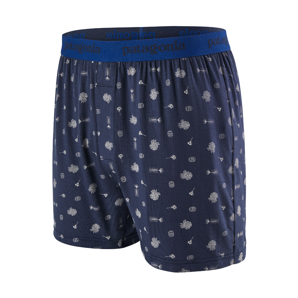 Patagonia Men's Essential Boxers Fire Floral / New Navy - Booley Galway