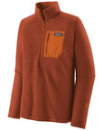 Patagonia Men's R1 Air Zip-Neck Burnished Red - Booley Galway