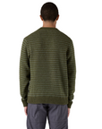Patagonia Men's Recycled Wool Blend Sweater Fisherman Stitch / Pine Needle Green - Booley Galway