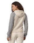 Women's Recycled Wool Blend Hooded Pullover - Dyno White