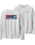 Patagonia Men's Capilene Cool Daily Graphic L/S - Waters Boardshort Logo / White - Booley Galway