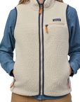 Women's Retro Pile Vest - Barnacle Blue
