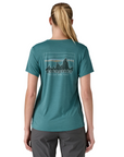 Patagonia Women's Capilene Cool Daily Graphic S/S '73 Skyline / Wetland Blue X-Dye - Booley Galway
