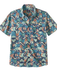 Men's Go To Shirt - Swallowtail Geo / Still Blue