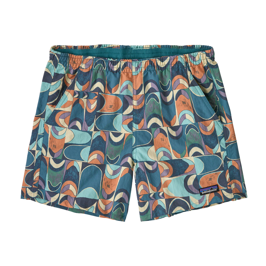 Patagonia Women's Baggies Shorts 5 in Swallowtail Geo / Still Blue - Booley Galway