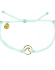 Wave Charm Bracelet - Gold / Seafoam