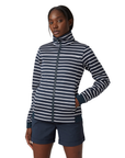 Women's Crew Fleece Jacket - Navy Stripe