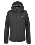 Rab Women's Downpour Eco Waterproof Jacket Black - Booley Galway