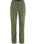 Fjallraven Women's Abisko Hybrid Trail Trousers Laurel Green - Booley Galway