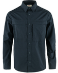 Fjallraven Men's Abisko Trail Shirt L/S Dark Navy - Booley Galway