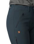 Fjallraven Women's Abisko Trail Stretch Trousers Dark Navy - Booley Galway
