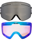BLOC Fifty-Five Interchangeable 2 Lens Matt Black Frame / Silver Mirror / Orange Revo Blue Lenses - Booley Galway