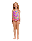Kids Belted Frill One Piece - Flower Bed