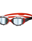 Predator Flex Titanium Goggles - Clear / Red / Mirror Smoke
