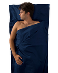 Sea to Summit Premium Cotton Travel Liner - Mummy Navy Blue - Booley Galway