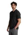 Sherpa Adventure Gear Men's Bali Polo Shirt Black Prayer Wheel - Booley Galway