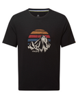 Sherpa Adventure Gear Men's Bali Retro Sunset Tee Black - Booley Galway
