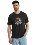 Sherpa Adventure Gear Men's Bali Retro Sunset Tee Black - Booley Galway