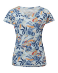 Sherpa Adventure Gear Women's Neha V-Neck Tee Seaport Blue Peacock - Booley Galway