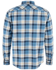 Men's Singi Heavy Flannel Shirt -Dawn Blue-Eggshell
