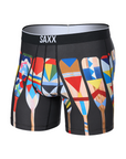 Saxx Men's Volt Breathable Mesh Boxer Brief Big Oartiz / Black - Booley Galway