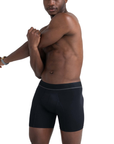 Saxx Men's Kinetic Light-Compression Mesh High Performance Boxer Brief 5 in Blackout - Booley Galway