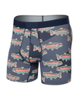 Saxx Men's Quest Quick-Dry Mesh Performance Boxer Brief 5 in Mosaic Trout / Maritime - Booley Galway