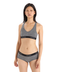 Icebreaker Women's Sprite Racerback Bra Gritstone Heather / Black - Booley Galway