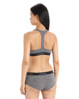 Icebreaker Women's Sprite Racerback Bra Gritstone Heather / Black - Booley Galway