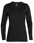Icebreaker Women's 260 Tech L/S Crewe Black - Booley Galway