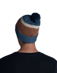 Buff Knitted Beanie Elon Dusty Blue - Booley Galway