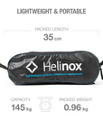 Helinox Chair One Black / Cyan Blue - Booley Galway