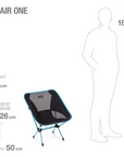 Helinox Chair One Black / Cyan Blue - Booley Galway