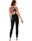Rip Curl Women's G Bomb Hi Waist Long Jane Black / Pink - Booley Galway