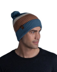 Buff Knitted Beanie Elon Dusty Blue - Booley Galway