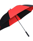 30in Fiberglass Golf Umbrella Black / Red - booley Galway