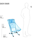 Helinox Beach Chair Blue Mesh / Cyan Blue - Booley Galway