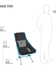 Helinox Chair Two Black / Cyan Blue - Booley Galway