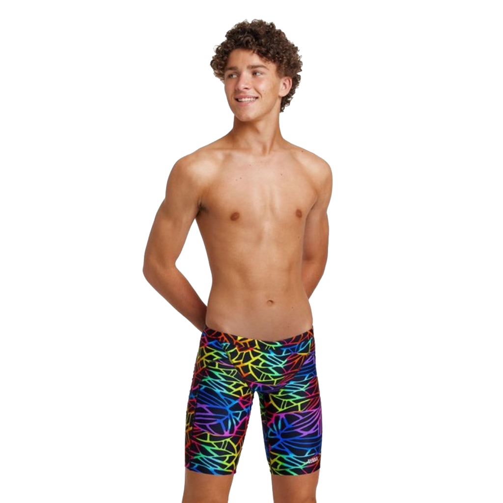 Funky Trunks Kids Training Jammers Rainbow Web - Booley Galway